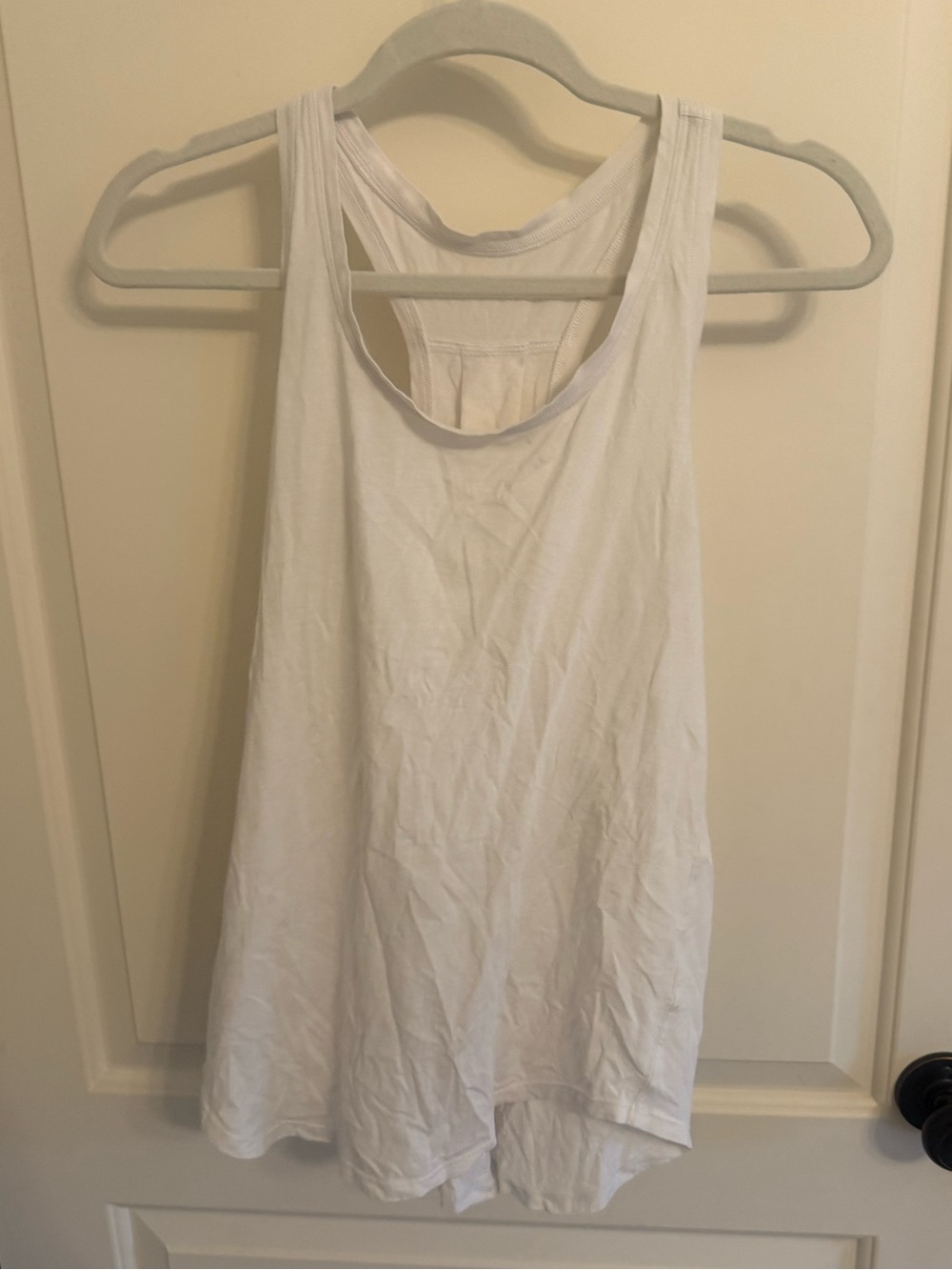 Lululemon Love Tank Pleated Pima Cotton Blend Curved Hem Racerback Top